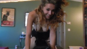 Babe fucked hard by man and machine – 2014 throwback