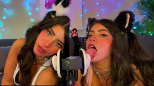 ASMR TWO Cats Flirt and Lick Your Ears with Eye Contact layered  sounds – CorneliustheCat ASMR